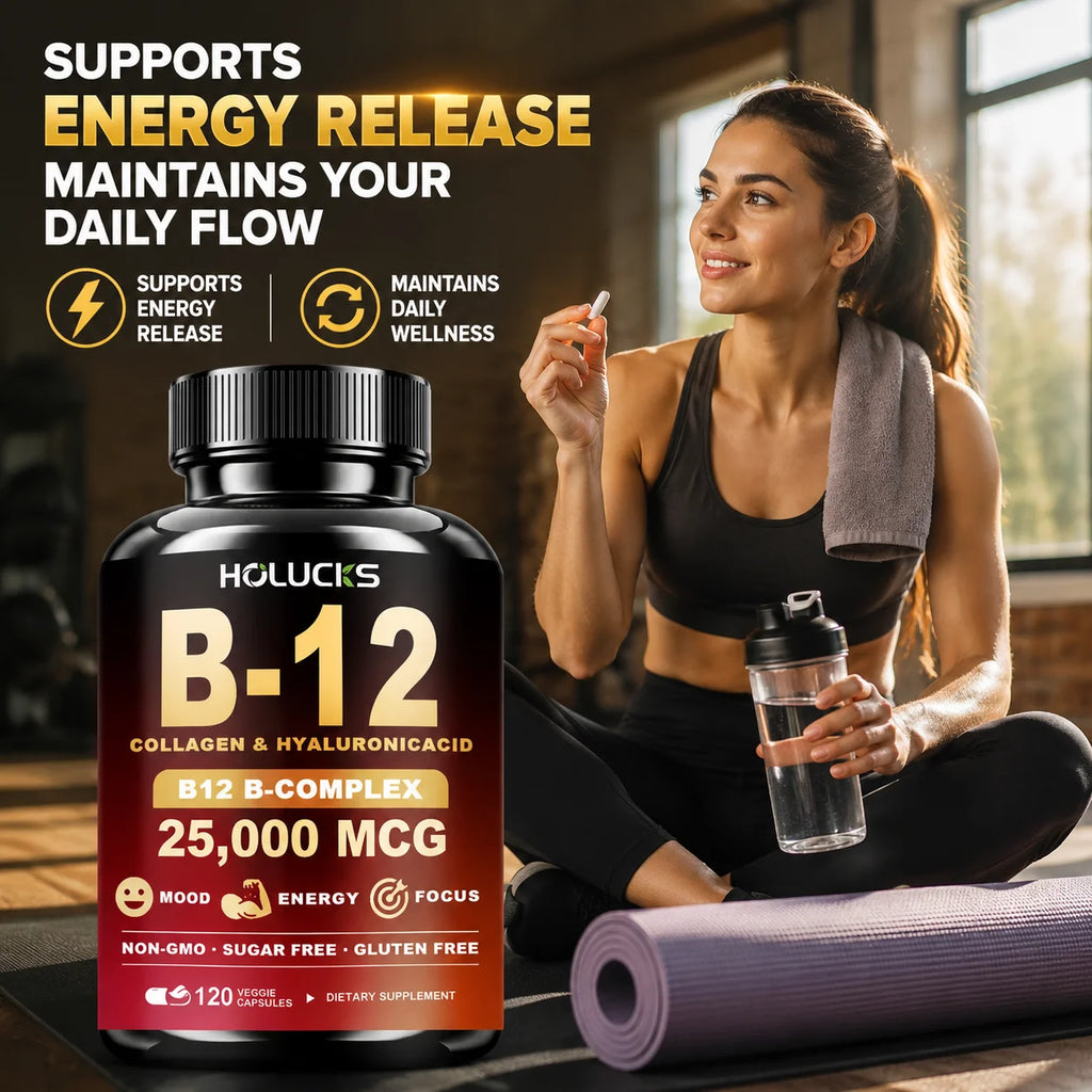 Vitamin B12 Complex Supplement for Brain Heart Energy Support
