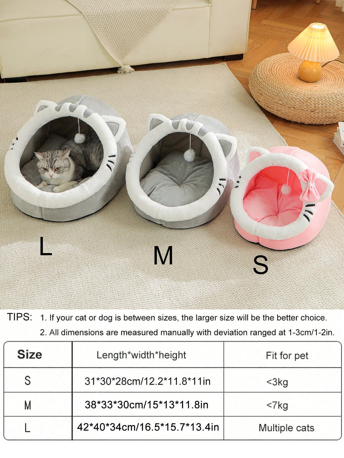 Universal Soft Cave Bed House for Cats Dogs