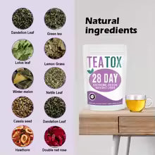 28 Day Teatox Detox Herbal Tea for Bloating Relief