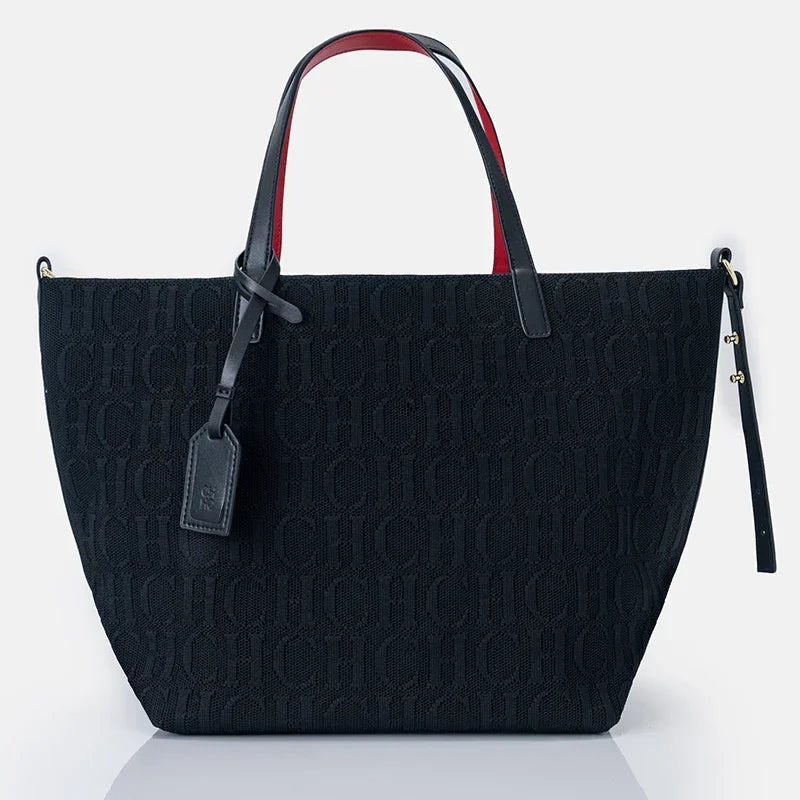 Women's Fly Woven Large Capacity Shoulder Tote Bag