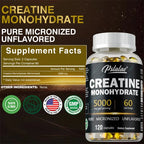 Creatine Monohydrate Muscle Strength Dietary Supplement Capsules