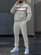 Men's Casual 3D Pattern Print Hoodie Tracksuit Set