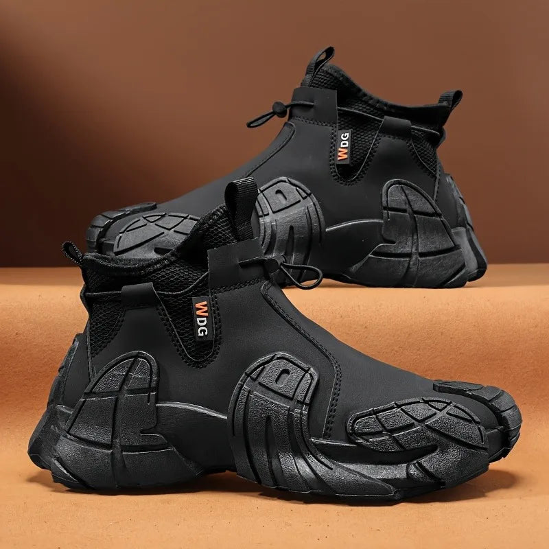 Men's High-Top Side-Zipper Work Casual Boots