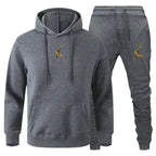 Men's Hooded Pullover and Jogger Pants Two-Piece Set