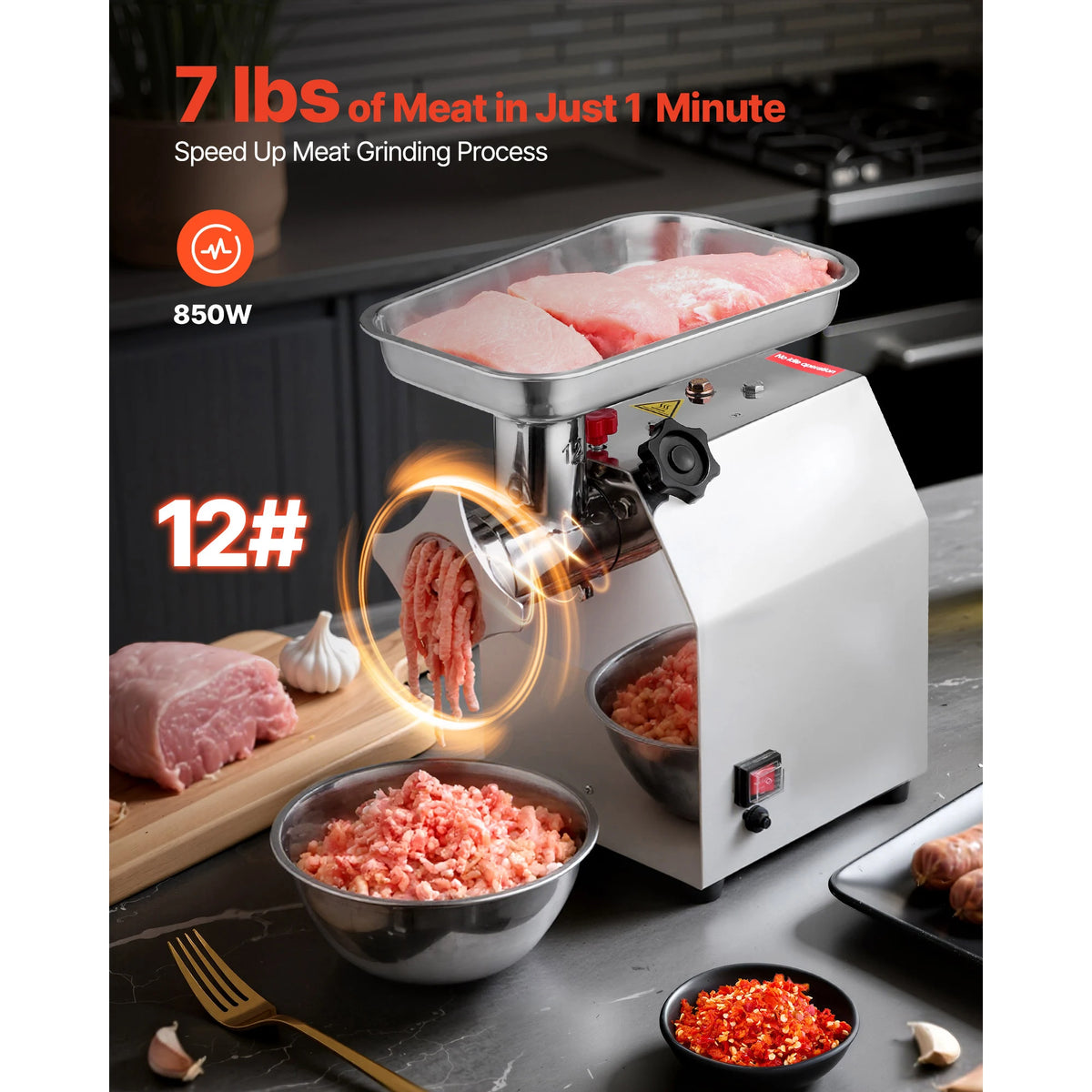 Commercial Electric Meat Grinder and Sausage Stuffer