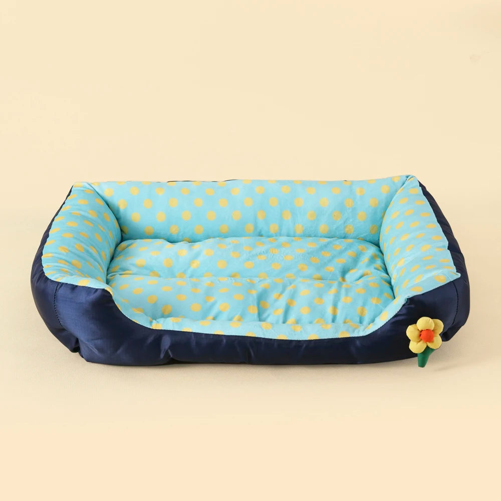Soft Square Dog Sofa Warm Washable Pet Bed