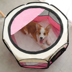 Foldable Octagonal Pet Tent Playpen for Cats Dogs