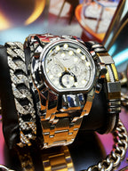 Men's Punk Large Dial Waterproof Luminous Quartz Watch