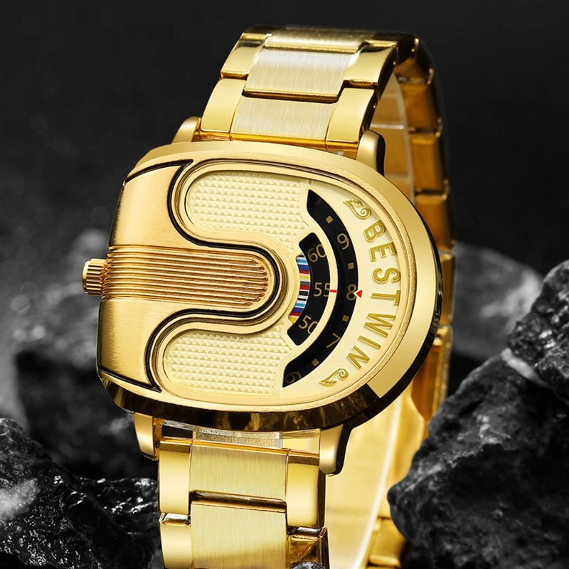 Men's Luxury Stainless Steel Quartz Wristwatch