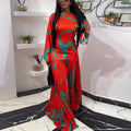 Women's Elegant Dashiki Long Sleeve Maxi Dress