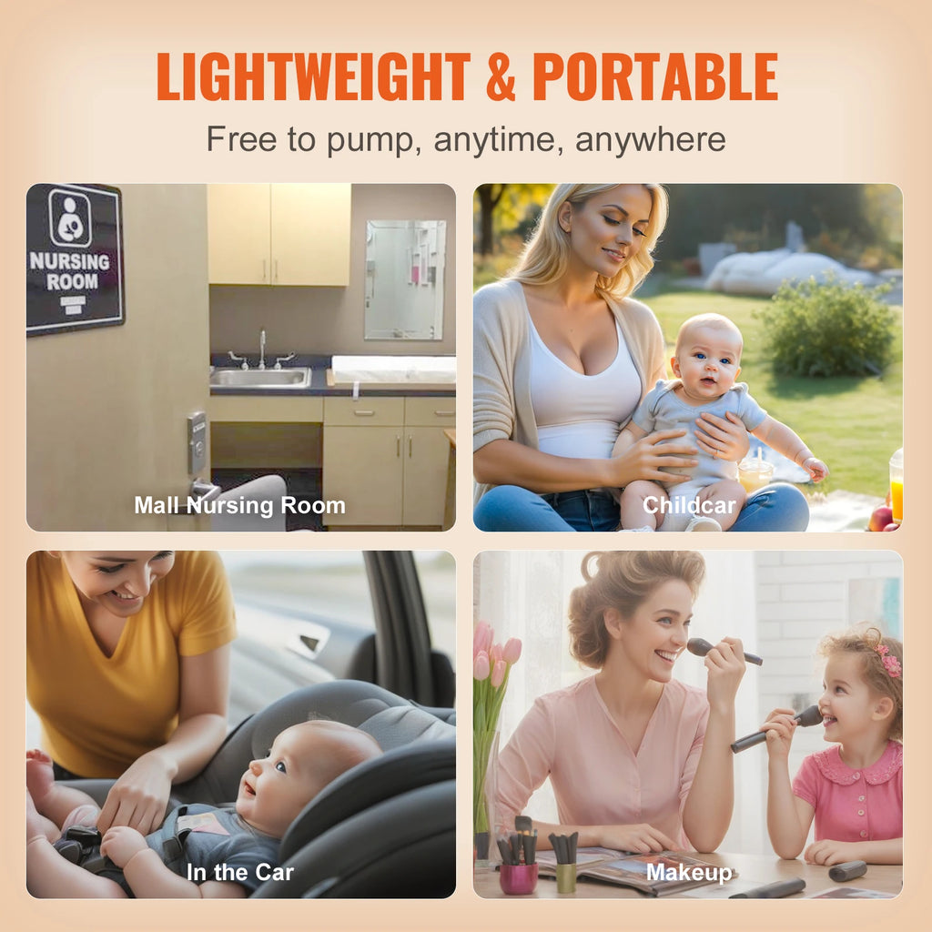 Portable Double Electric Breast Pump with LED Display