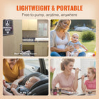 Portable Double Electric Breast Pump with LED Display