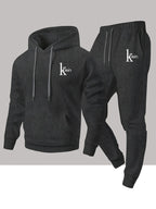 Men's Two-Piece Hooded Sweatshirt and Pants Set