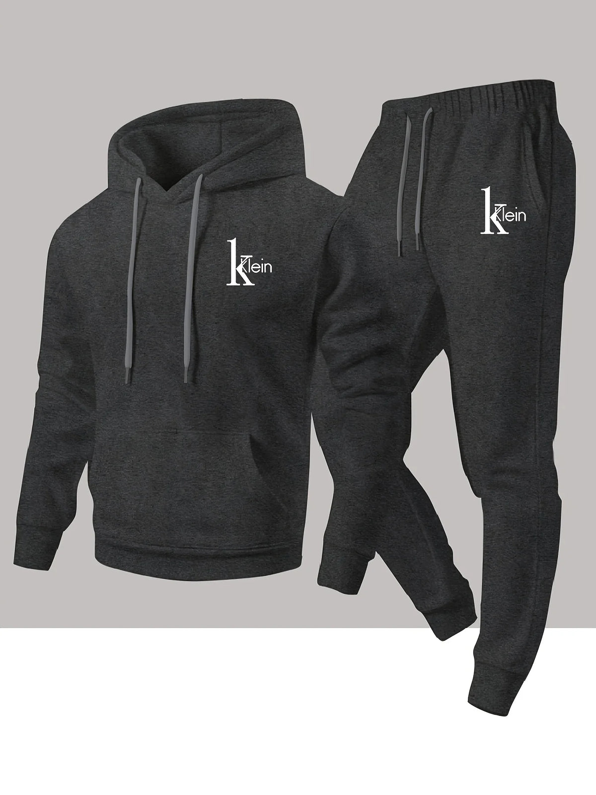 Men's Two-Piece Hooded Sweatshirt and Pants Set