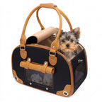 Genuine Leather Pet Carrier Handbag Travel Tote
