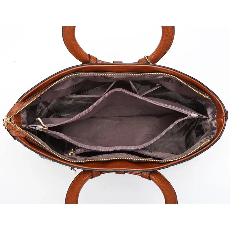 Women's Crocodile Pattern Handbag Shoulder Tote Bag H303-2
