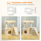 Small Cat Tree Tower Condo Scratching Post for Cats