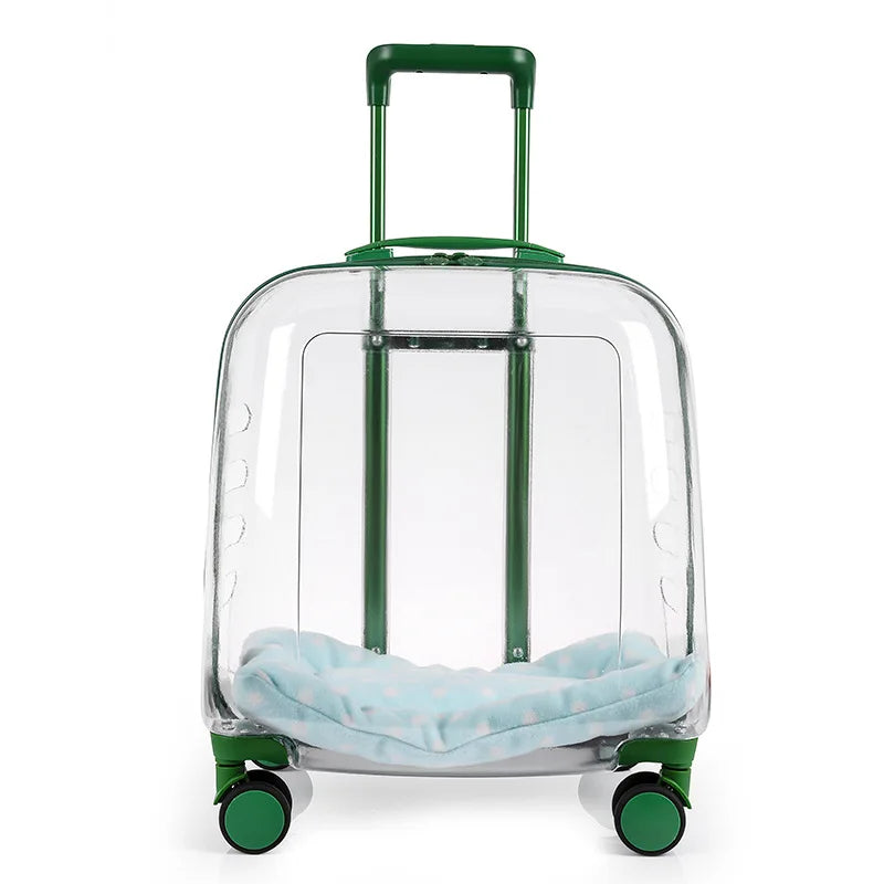 Breathable Space Capsule Rolling Pet Carrier Backpack for Cats Dogs
