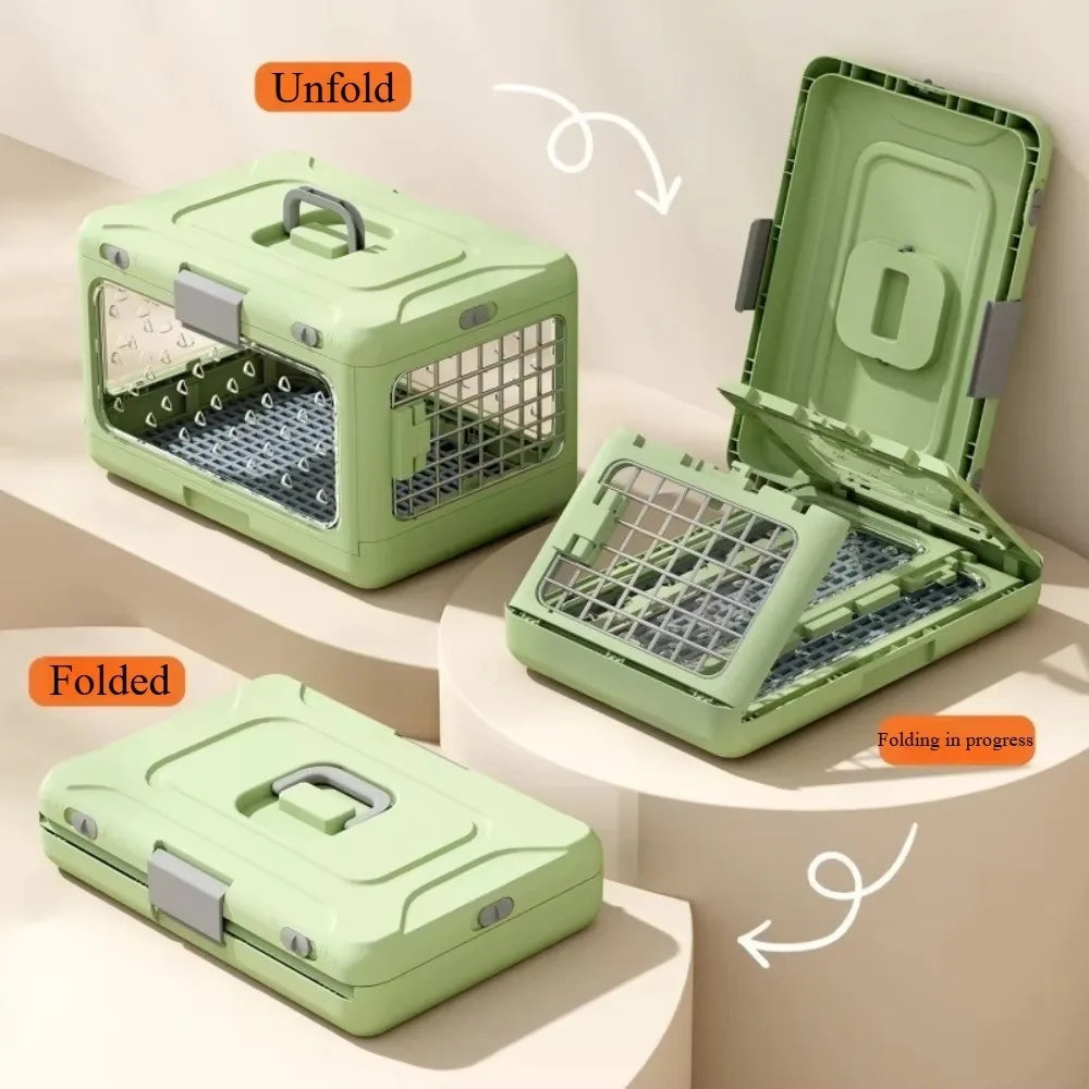 Portable Folding Travel Pet Carrier Box for Cats Dogs