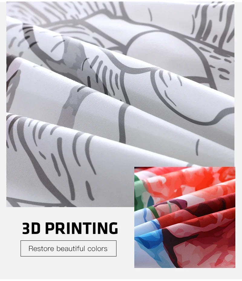 3D Printed Rose Duvet Cover Set Skin-Friendly Polyester