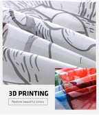 3D Printed Rose Duvet Cover Set Skin-Friendly Polyester