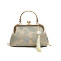 Women's Luxury Embroidered Floral Evening Clutch Bag