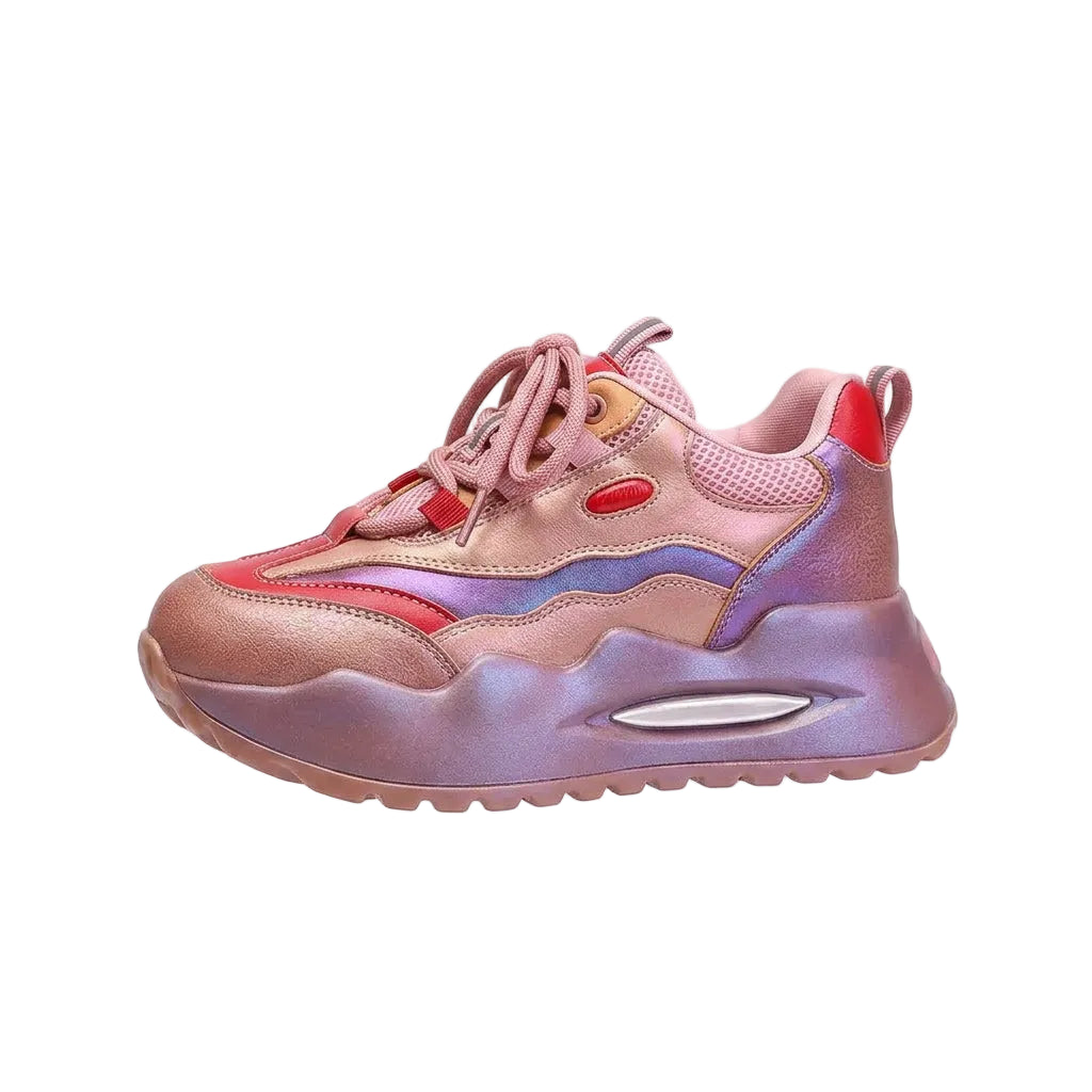 Women's Casual Color Block Thick Sole Sports Shoes