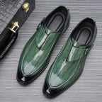 Men's Luxury Monk Strap Pointed Toe Dress Shoes