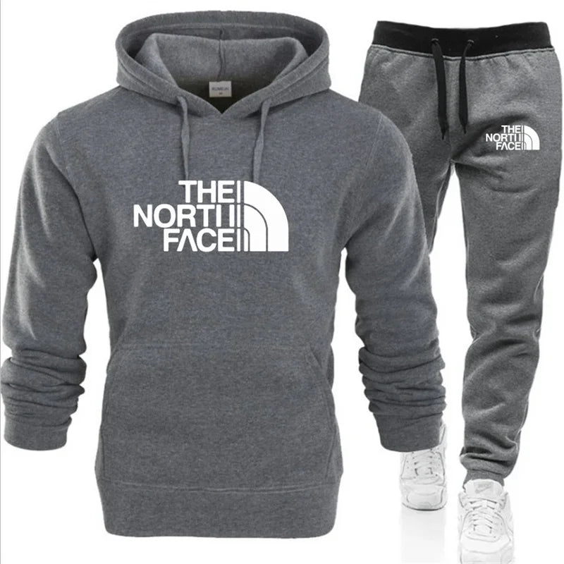 Men's Printed Hoodie and Pants Set