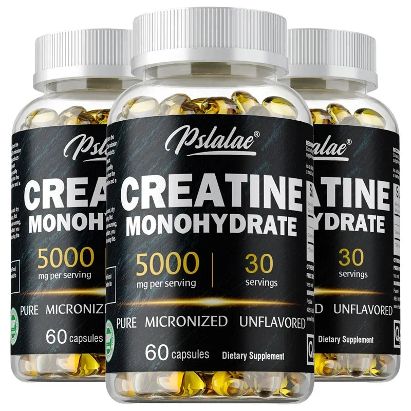 Creatine Monohydrate Muscle Strength Dietary Supplement Capsules