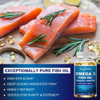 Omega 3 Fish Oil High EPA DHA Dietary Supplement Softgels