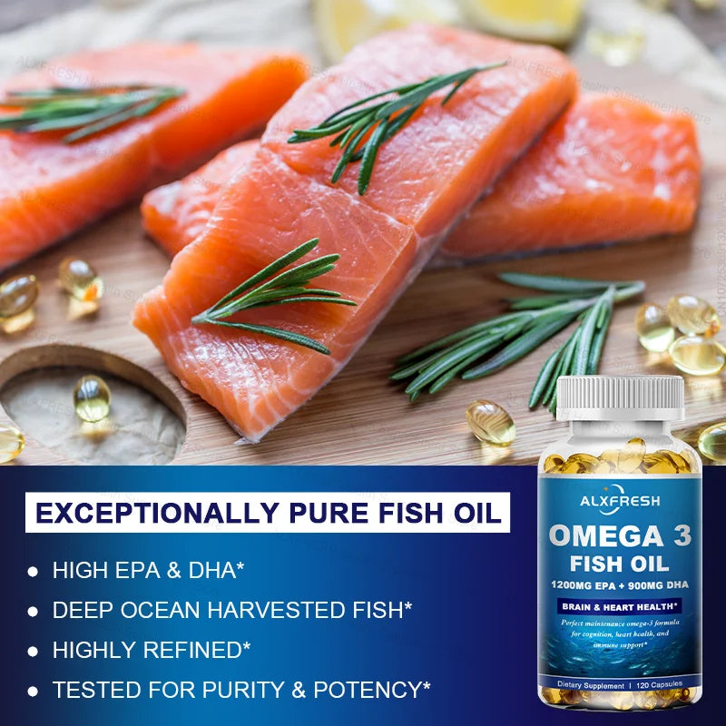 Omega 3 Fish Oil High EPA DHA Dietary Supplement Softgels