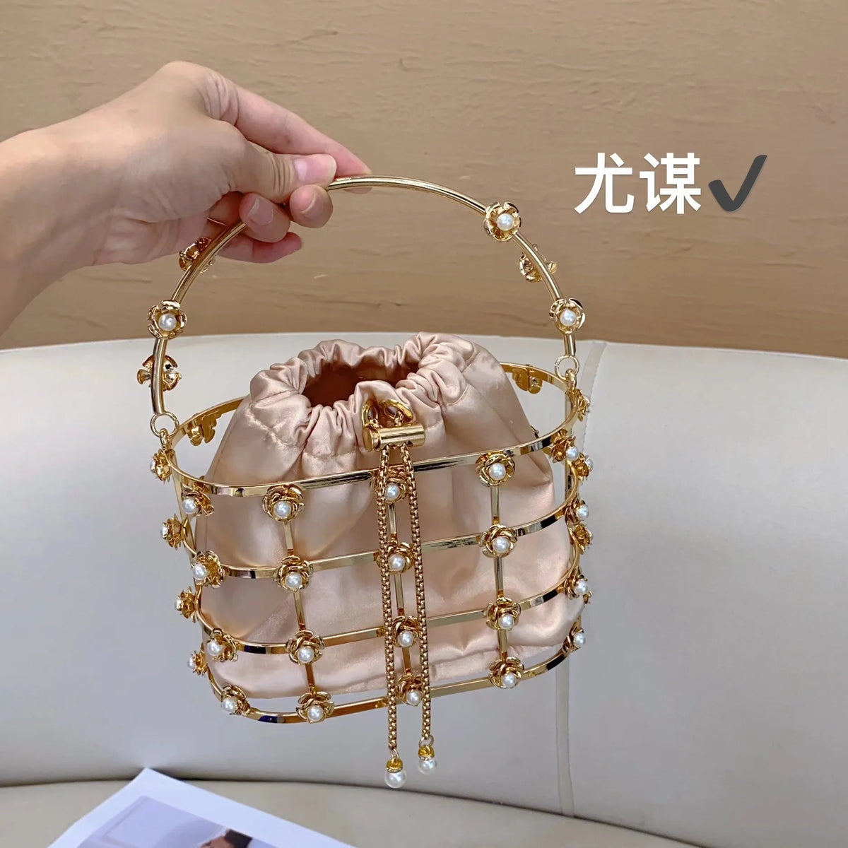 Women's Luxury Hollow Out Rhinestone Evening Clutch Bag