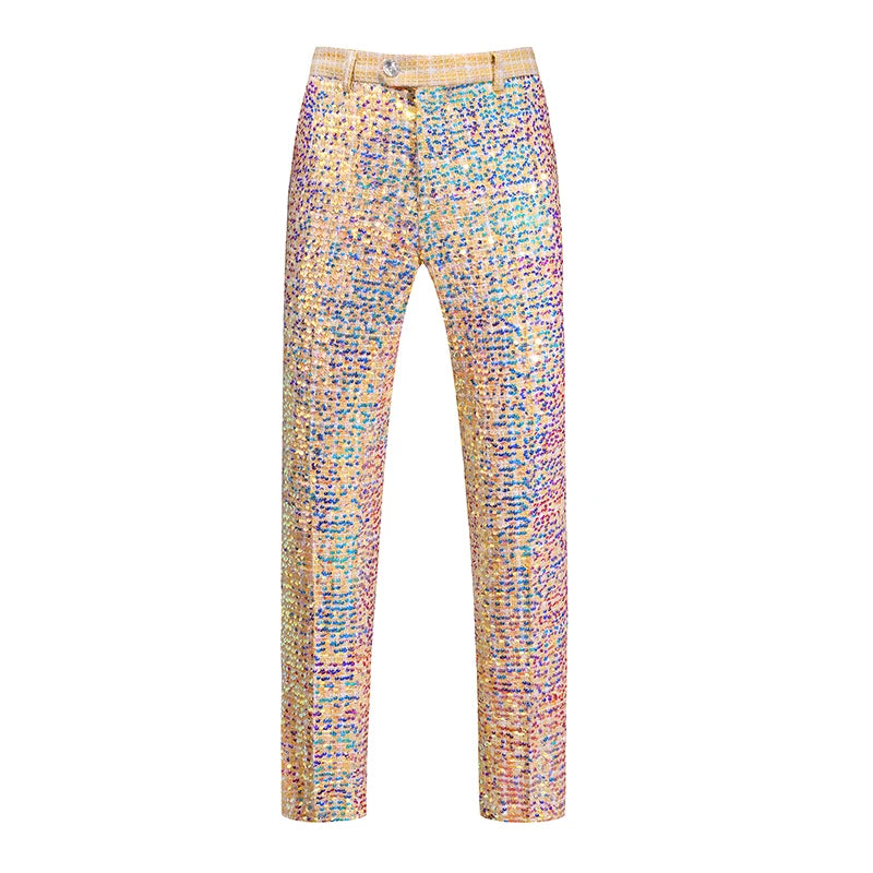 Men's Gold Sequin Two Piece Suit