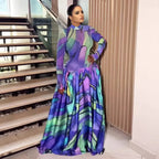 Women's A-Line Long Sleeve Midi Dress