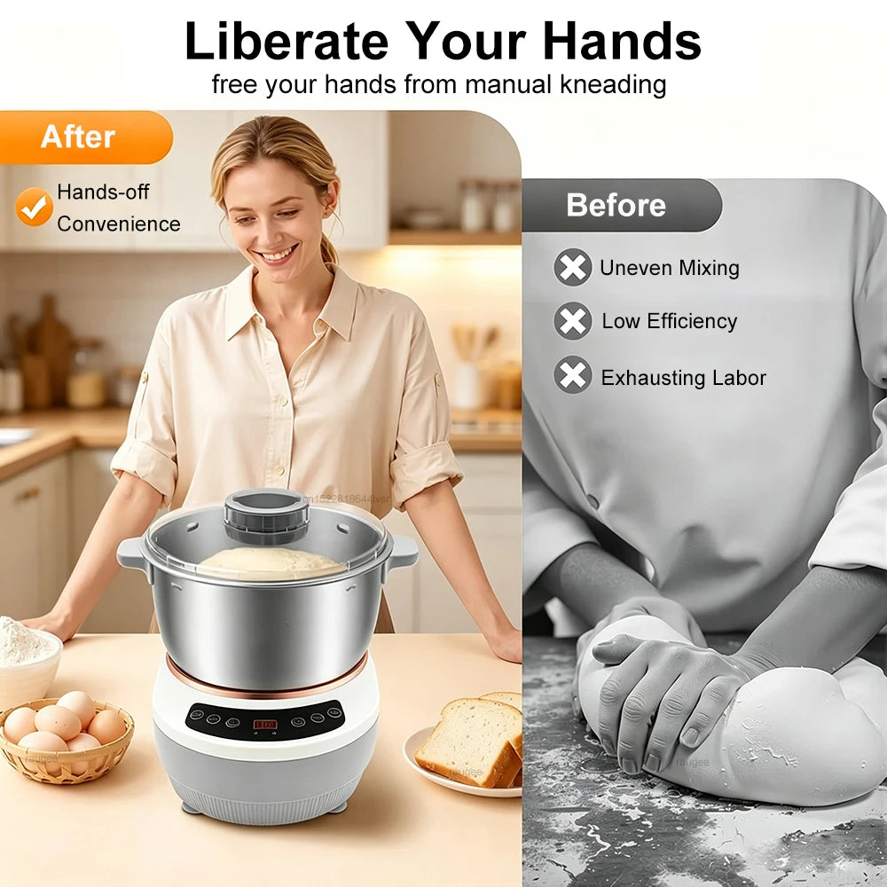 Electric Dough Mixer and Kneader with Fermentation 200W