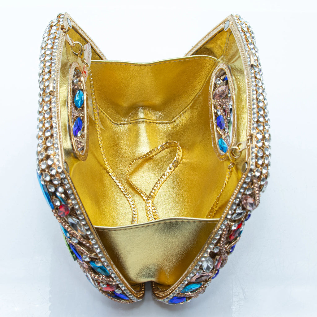 Women's Luxury Rhinestone Top Handle Evening Clutch Bag