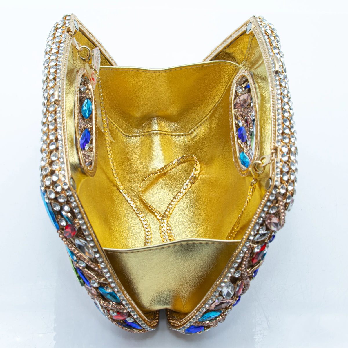 Women's Luxury Rhinestone Top Handle Evening Clutch Bag