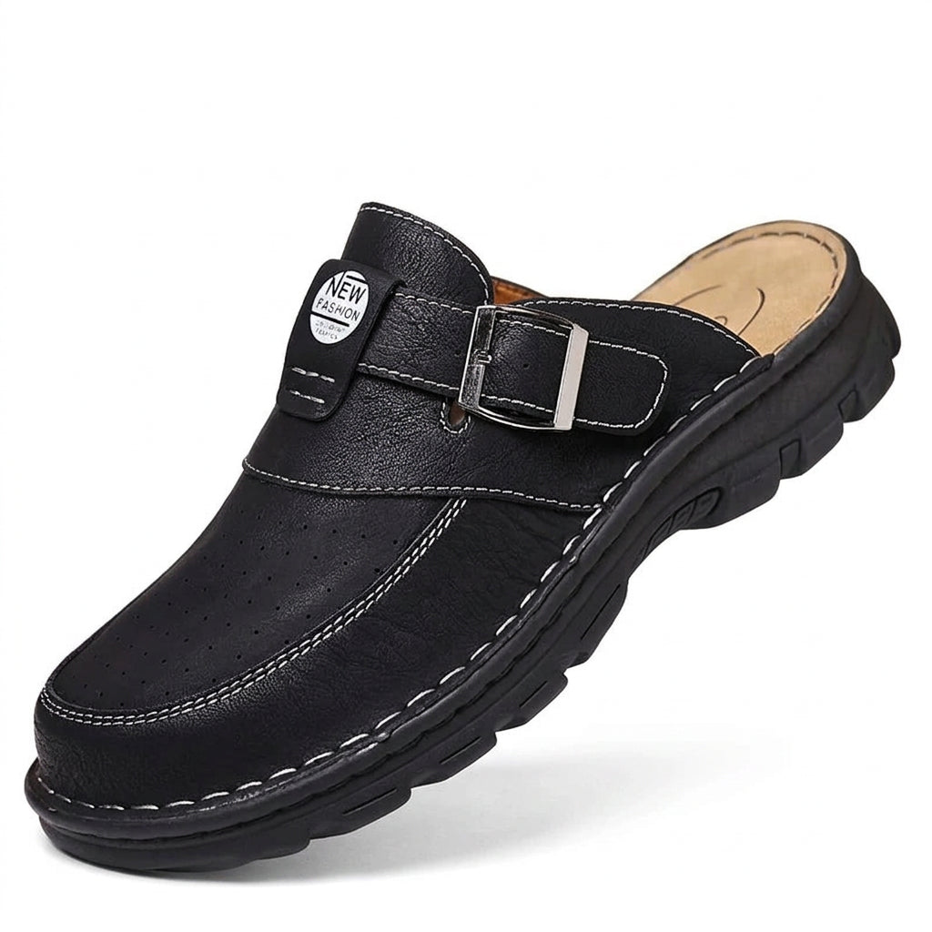 Men's Perforated Adjustable Strap Slip-On Clog Sandals PJ-0691