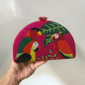 Women's Luxury Crystal Parrot Evening Clutch Bag
