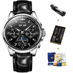 Men's Automatic Mechanical Watch with Moon Phase