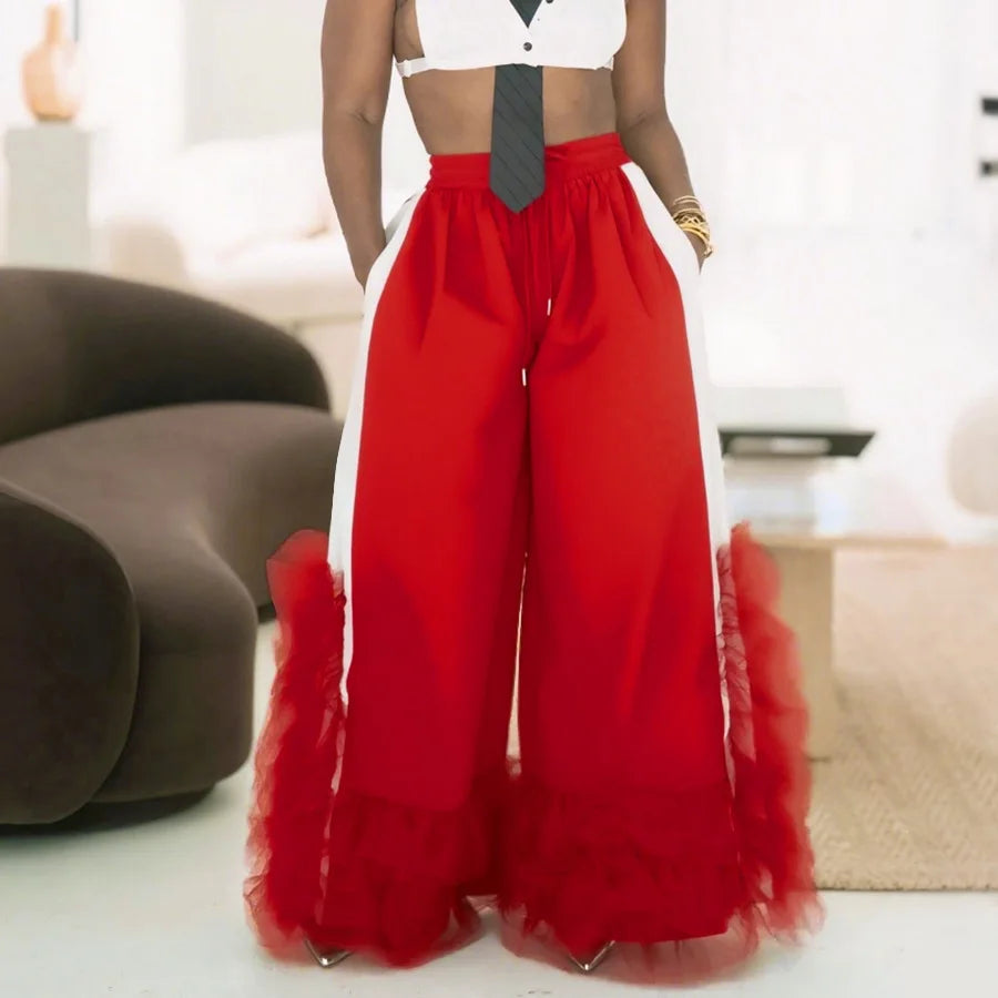 Women's Plus Size Dashiki High Waist Long Pants