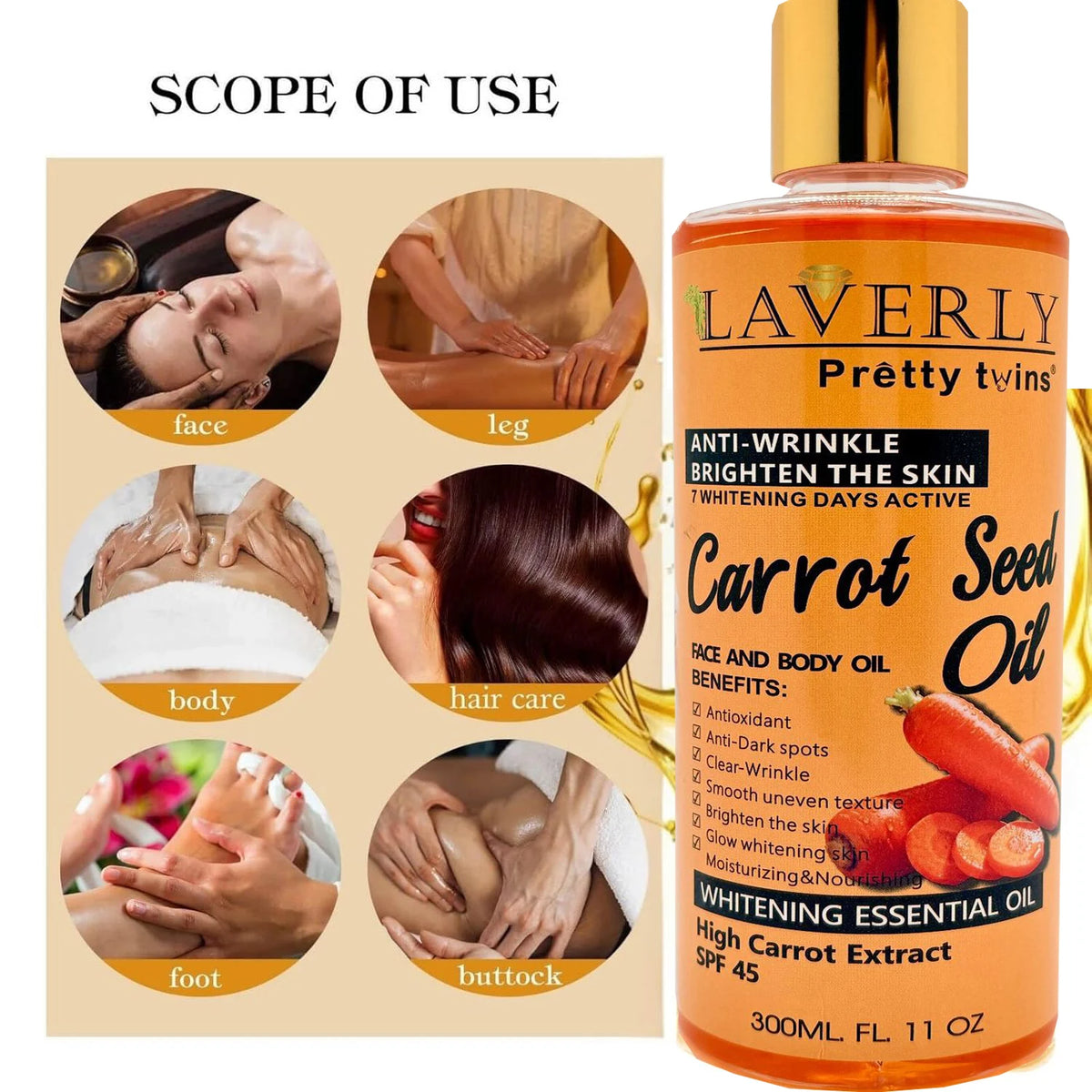 Carrot Beta-Carotene Moisturizing Body Gel Oil