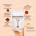 Astaxanthin 12mg Plant-Based Microalgae Dietary Supplement Softgels