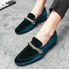 Men's Suede Deerskin Slip-On Loafers