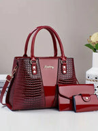 Women's Animal Print PU Leather Shoulder Tote Bag