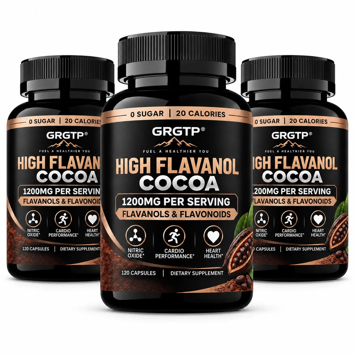 High Flavanol Cocoa Circulation and Cardiovascular Support Capsules