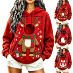 Unisex Christmas Pattern Pet Carrier Pouch Hoodie