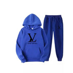 Men's Hooded Sweatshirt and Pants 2-Piece Set