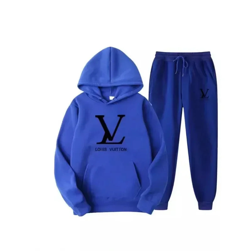 Men's Hooded Sweatshirt and Pants 2-Piece Set